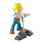 Mattel Μπομπ Ο Μάστορας Φιγούρα Rock Splitting Bob DHB05 / DMM48 887961283006
