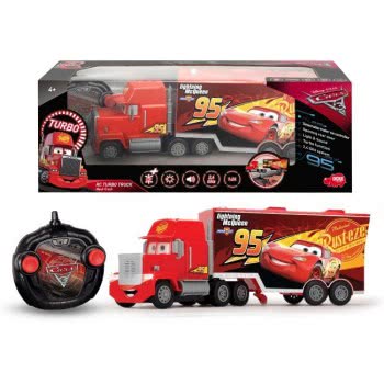 Camion Giocattolo Telecomandato Dickie Toys Turbo Mack, Scala 1:24, Con Luci, Suoni E Rimorchio Apribile, Per Bambini 4+ Anni