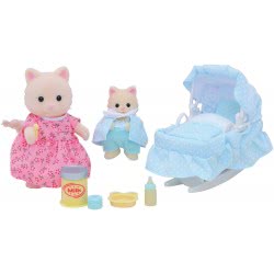 Epoch Sylvanian Families Νεογέννητο Σε Καλάθι Set Mama Chantily Family 4333 5054131043332