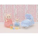 Epoch Sylvanian Families Νεογέννητο Σε Καλάθι Set Mama Chantily Family 4333 5054131043332