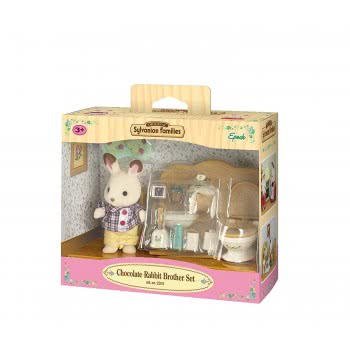 Epoch Sylvanian Families Σετ Chocolate Rabbit Αγόρι Και Σετ Μπάνιου Brother Set 5015 5054131050156