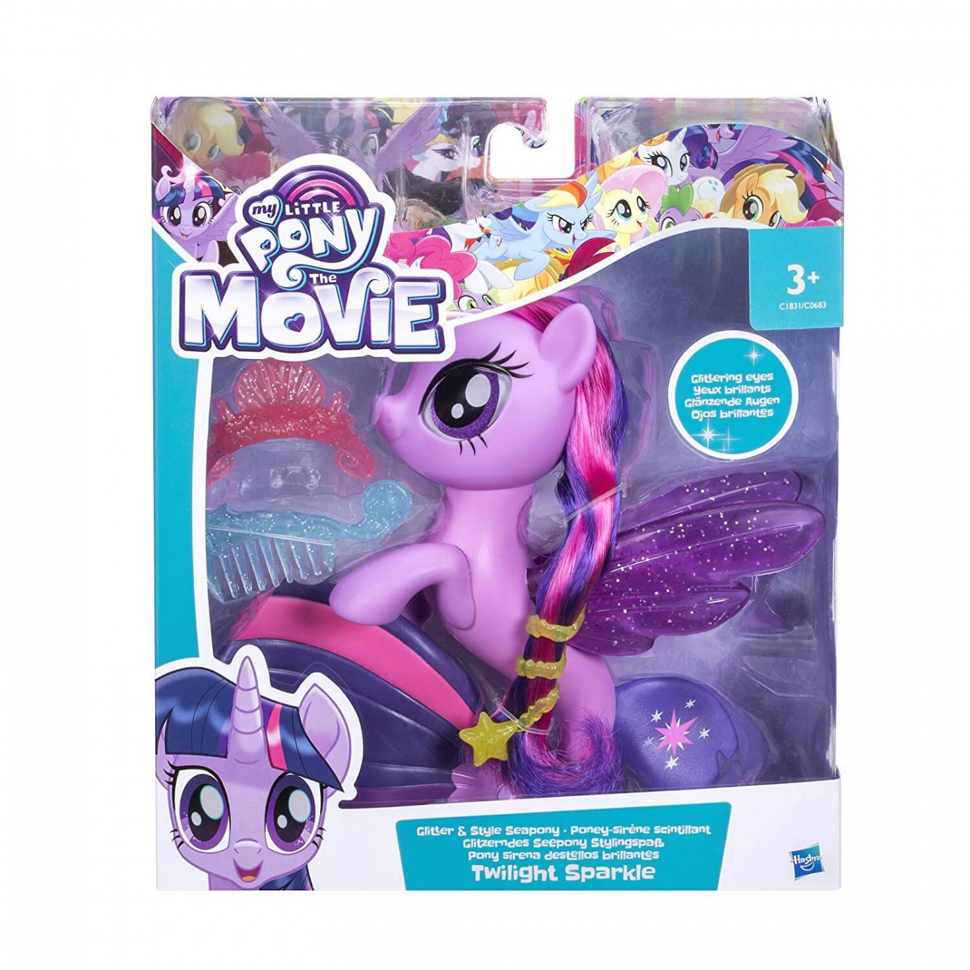 Hasbro My Little Pony The Movie Glitter And Style Seapony Twilight ...