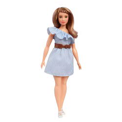 Mattel Barbie Fashionistas Purely Pinstriped Κούκλα Με Καμπύλες FBR37 / FJF41 887961534856