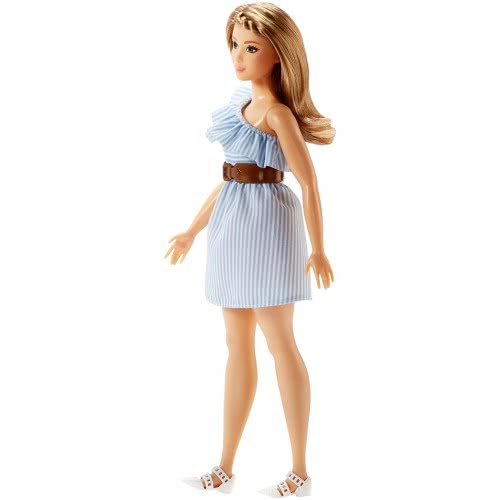 Mattel Barbie Fashionistas Purely Pinstriped Curvy Doll FBR37 / FJF41 887961534856