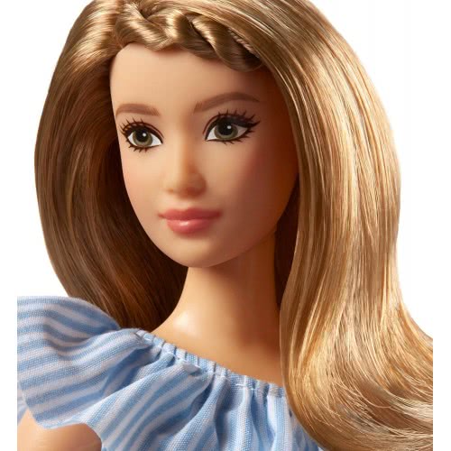 Mattel Barbie Fashionistas Purely Pinstriped Curvy Doll FBR37 / FJF41 887961534856