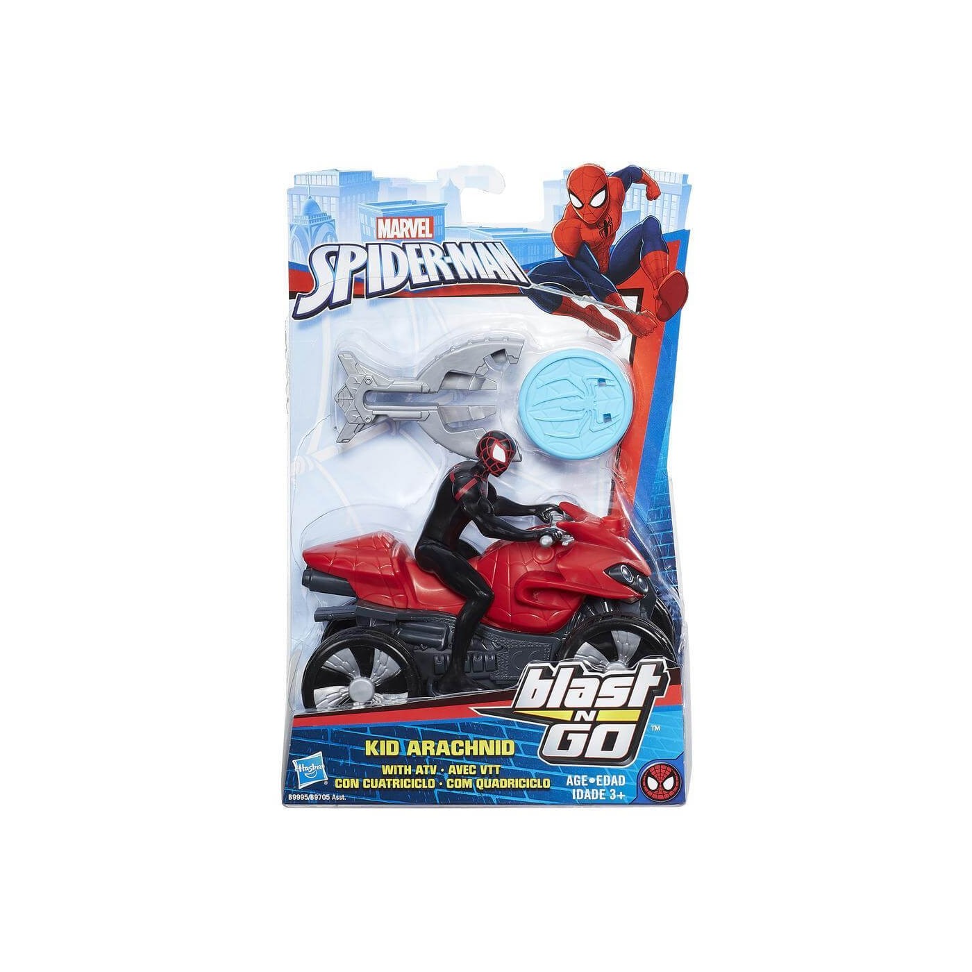Hasbro Marvel Spiderman Blast And Go Racer Kid Arachnid With ATV B9705 ...