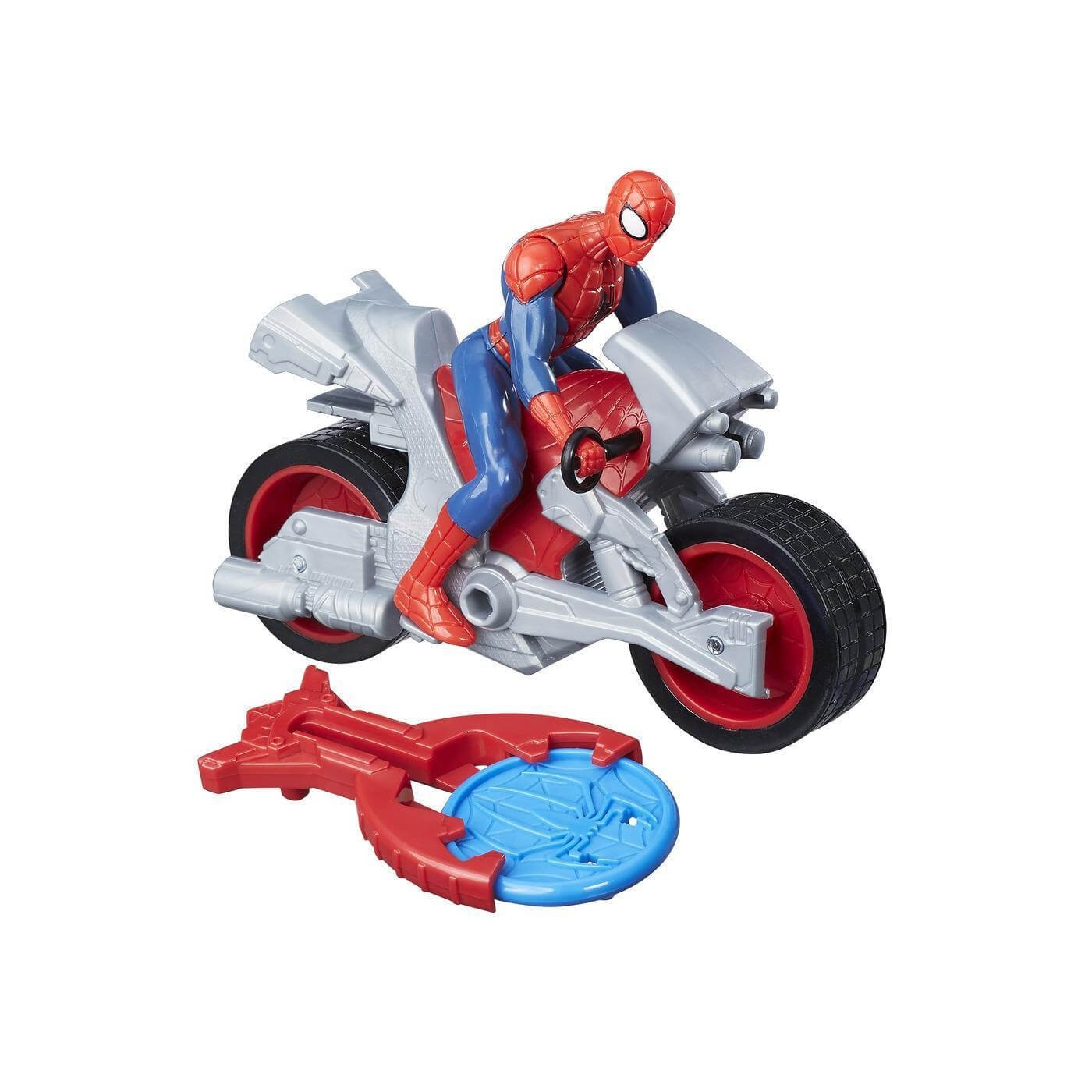 Hasbro Marvel Spiderman Blast And Go Racer Spiderman With Cycle B9705 ...