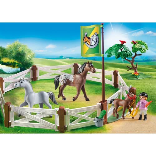 Playmobil Άλογα Με Περίφραξη 6931 4008789069313