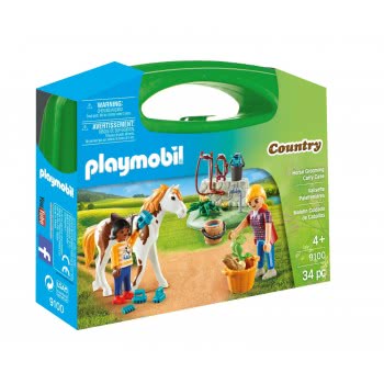 Playmobil Βαλιτσάκι Φροντίζοντας Τα Άλογα 9100 4008789091000