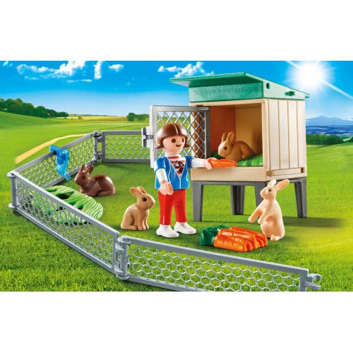 Playmobil Βαλιτσάκι Φροντίζοντας Τα Κουνελάκια 9104 4008789091048