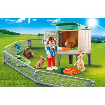 Playmobil Βαλιτσάκι Φροντίζοντας Τα Κουνελάκια 9104 4008789091048