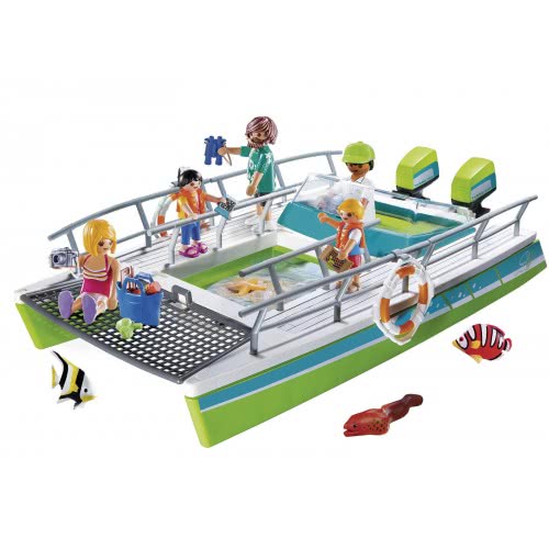 Playmobil Καταμαράν Με Διάφανο Πυθμένα Και Υποβρύχιο Μοτέρ 9233 4008789092335