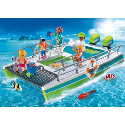 Playmobil Καταμαράν Με Διάφανο Πυθμένα Και Υποβρύχιο Μοτέρ 9233 4008789092335