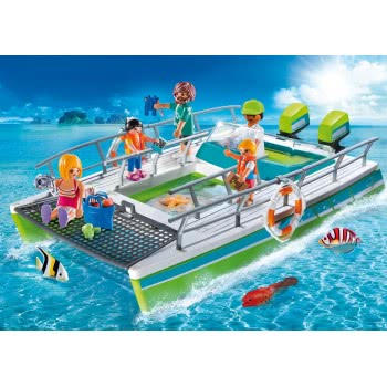 Playmobil Καταμαράν Με Διάφανο Πυθμένα Και Υποβρύχιο Μοτέρ 9233 4008789092335