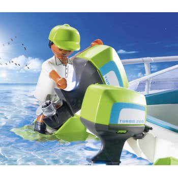Playmobil Καταμαράν Με Διάφανο Πυθμένα Και Υποβρύχιο Μοτέρ 9233 4008789092335