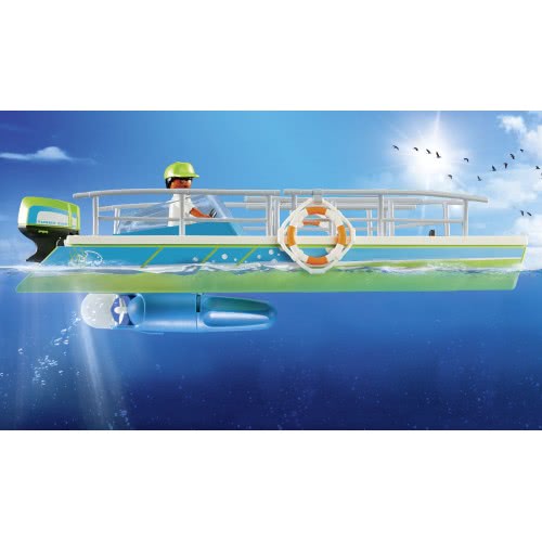 Playmobil Καταμαράν Με Διάφανο Πυθμένα Και Υποβρύχιο Μοτέρ 9233 4008789092335