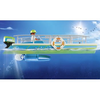 Playmobil Καταμαράν Με Διάφανο Πυθμένα Και Υποβρύχιο Μοτέρ 9233 4008789092335