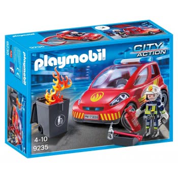 Playmobil Μικρό Όχημα Πυροσβεστικής Με Πυροσβέστη 9235 4008789092359