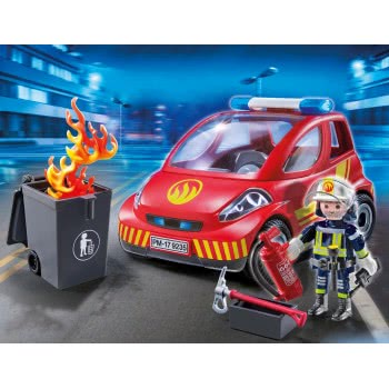 Playmobil Μικρό Όχημα Πυροσβεστικής Με Πυροσβέστη 9235 4008789092359