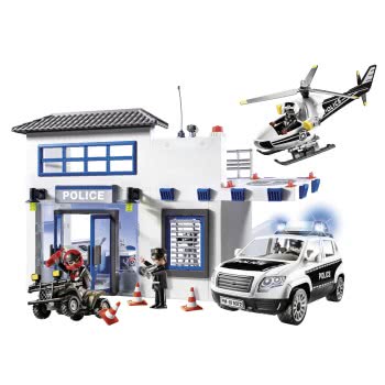 Playmobil Αστυνομικό Τμήμα Με Περιπολικό Και Ελικόπτερο 9372 4008789093721