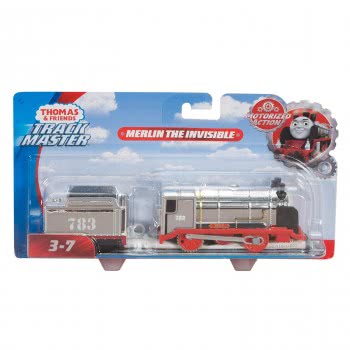 Mattel Τόμας Μηχανοκίνητο Τρένο Με Βαγόνι ( Merlin The Invisible ) BMK88 / FJK58 887961538724