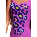 Mattel Barbie Beach Water Play Purple Cheetah Κούκλα DWJ99 / FJD98 887961534405