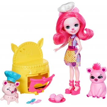 Mattel Enchantimals Baking Buddies Κούκλα Και Ζωάκι Με Αξεσουάρ FCC62 / FJJ28 887961537734