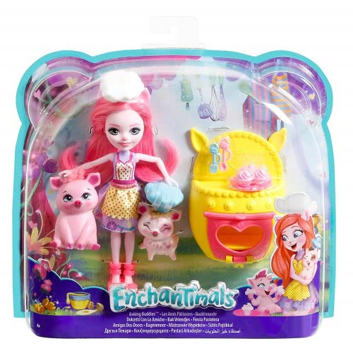 Mattel Enchantimals Baking Buddies Κούκλα Και Ζωάκι Με Αξεσουάρ FCC62 / FJJ28 887961537734