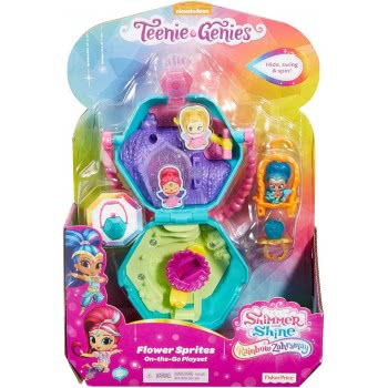 Mattel Shimmer And Shine, Teenie Genies Flower Sprites On-The-Go Playset FHN35 / FHN39 887961526158