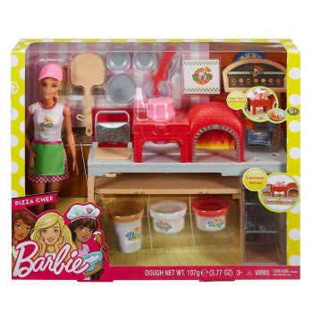 Mattel Barbie Σεφ - Εργαστήριο Πίτσας FHR09 887961527384