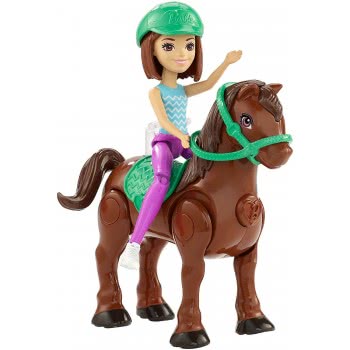 Mattel Barbie On The Go - Horse And Doll, Blue And Purple Outfit FHV60 / FHV62 887961529715