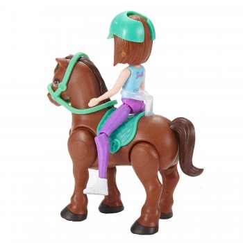 Mattel Barbie On The Go - Horse And Doll, Blue And Purple Outfit FHV60 / FHV62 887961529715