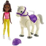 Mattel Barbie On The Go - Horse And Doll, Yellow And Pink Outfit FHV60 / FHV61 887961529708