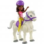 Mattel Barbie On The Go - Βολτίτσες Κουκλίτσα Και Πόνυ, Κίτρινο Και Ροζ Φόρεμα FHV60 / FHV61 887961529708