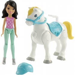 Mattel Barbie On The Go - Horse And Doll, Green And Purple Outfit FHV60 / FHV64 887961529678