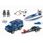Playmobil Αστυνομικό Όχημα Με Ταχύπλοο 5187 4008789051875