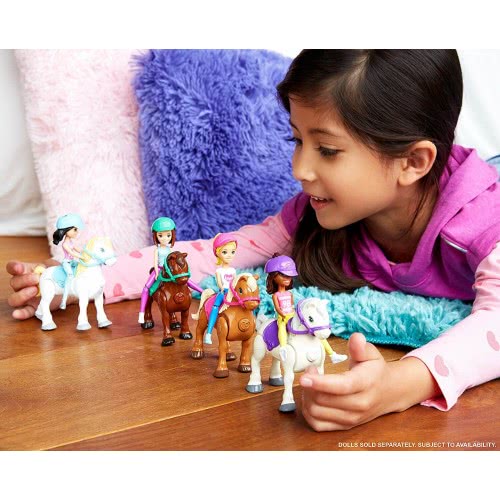 Mattel Barbie On The Go - Horse And Doll, Green And Purple Outfit FHV60 / FHV64 887961529678