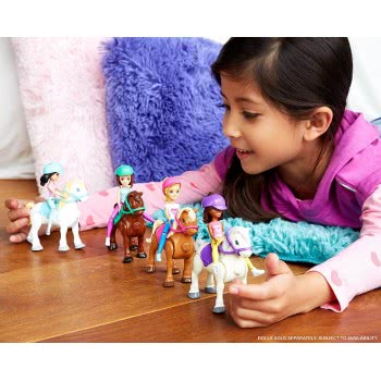 Mattel Barbie On The Go - Horse And Doll, Green And Purple Outfit FHV60 / FHV64 887961529678