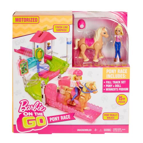 Mattel Barbie On The Go - Βολτίτσες Κουκλίτσες, Πόνυ Και Στάβλος FHV66 887961529739