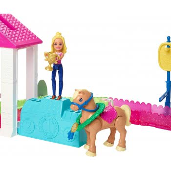 Mattel Barbie On The Go - Βολτίτσες Κουκλίτσες, Πόνυ Και Στάβλος FHV66 887961529739