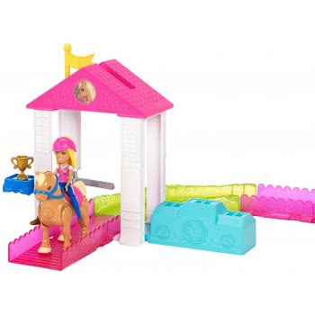 Mattel Barbie On The Go - Βολτίτσες Κουκλίτσες, Πόνυ Και Στάβλος FHV66 887961529739