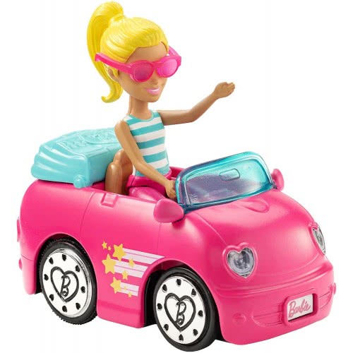 Mattel Barbie On The Go - Pink Car And Doll FHV76 / FHV77 887961529845