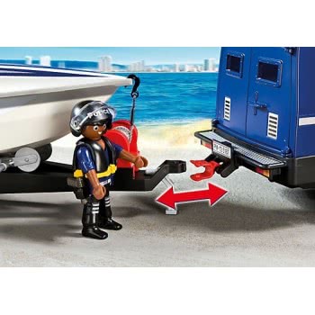 Playmobil Αστυνομικό Όχημα Με Ταχύπλοο 5187 4008789051875