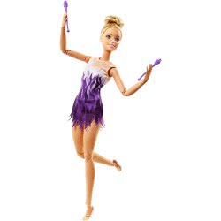 Mattel Barbie Αμέτρητες Κινήσεις - Αθλήτρια Ρυθμικής Γυμναστικής FJB18 887961531695