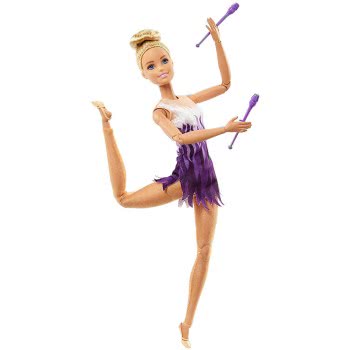 Mattel Barbie Αμέτρητες Κινήσεις - Αθλήτρια Ρυθμικής Γυμναστικής FJB18 887961531695