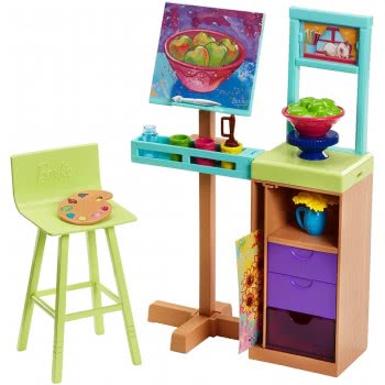 Mattel Barbie - Η Καριέρα Της Barbie Art Studio Σετ Έπιπλα FJB25 / FJB26 887961531794