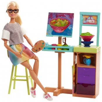 Mattel Barbie - Η Καριέρα Της Barbie Art Studio Σετ Έπιπλα FJB25 / FJB26 887961531794