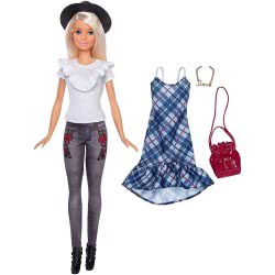 Mattel Barbie Fashionistas Denim Floral Doll FJF67 / FJF68 887961535129