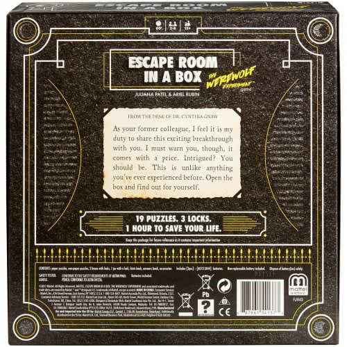 Mattel Επιτραπέζιο Παιχνίδι Escape Room In A Box FJR43 887961541373