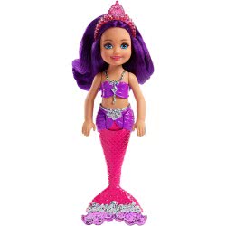 Mattel Barbie Dreamtopia Chelsea Γοργόνα Μίνι Κούκλα, Μωβ FKN03 / FKN06 887961549379